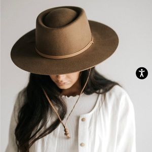 WREN FLAT BRIM TELESCOPE HAT - BROWN - 57